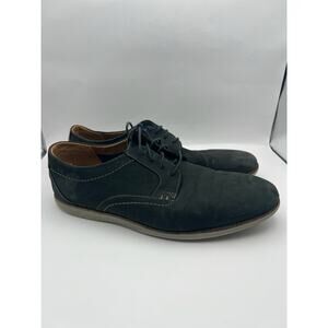 Clarks Raharto Oxford Blue Nubuck Shoes Men Size 11.5